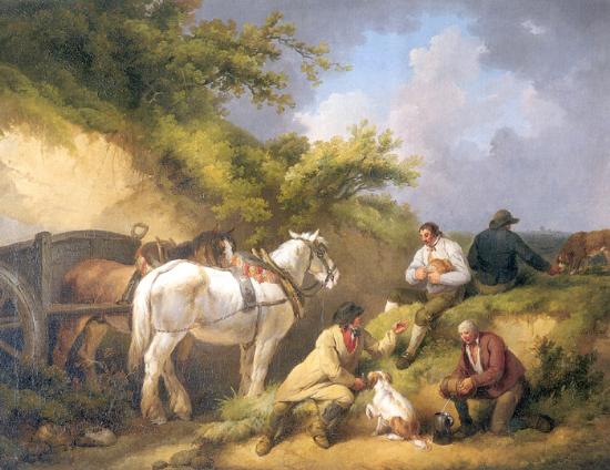 George Morland The Labourer's Luncheon oil painting image